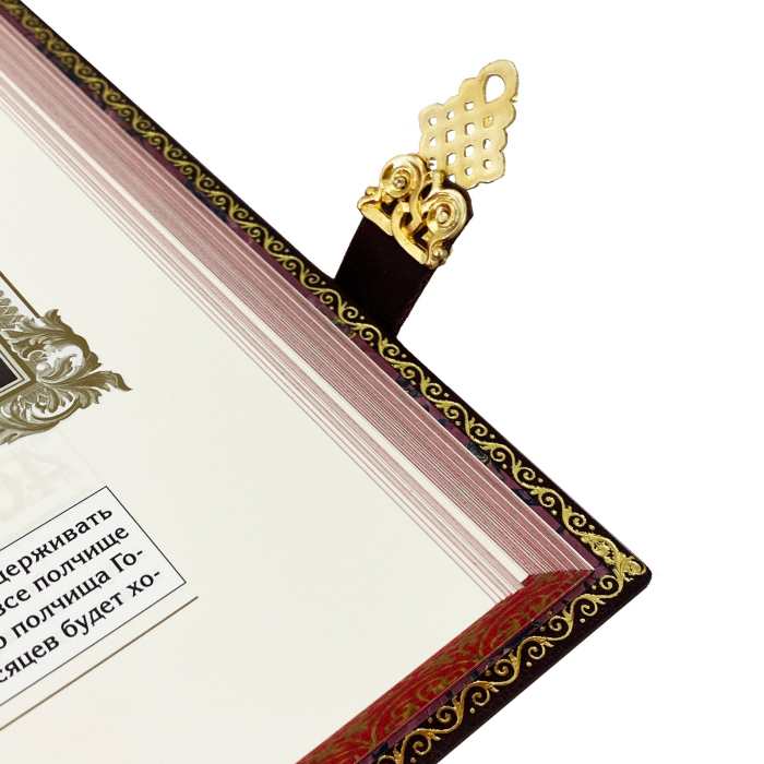 The leather-bound book "The Bible with illustrations by Russian artists"